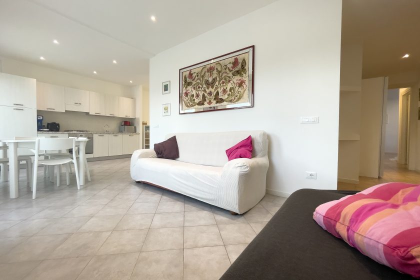 Sitting room and kitchen