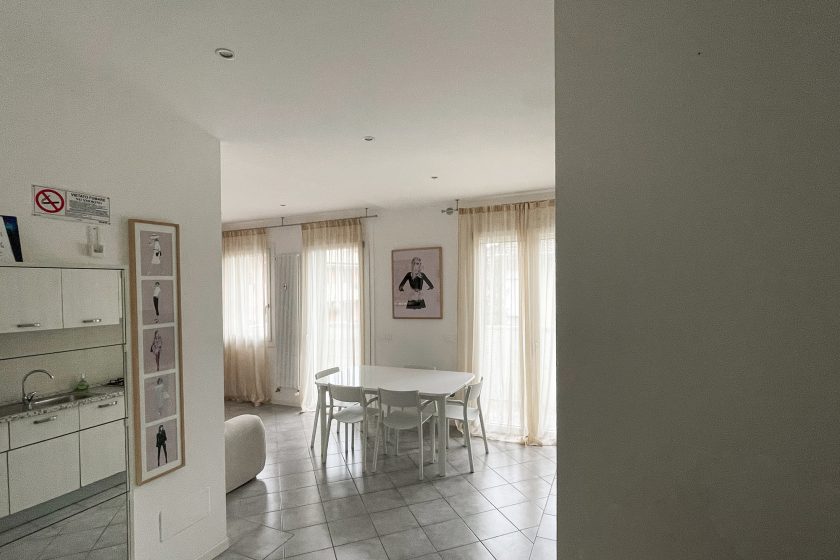 Sitting room and kitchen