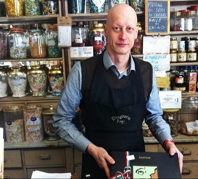 The owner of the historic shop Drogheria Preti