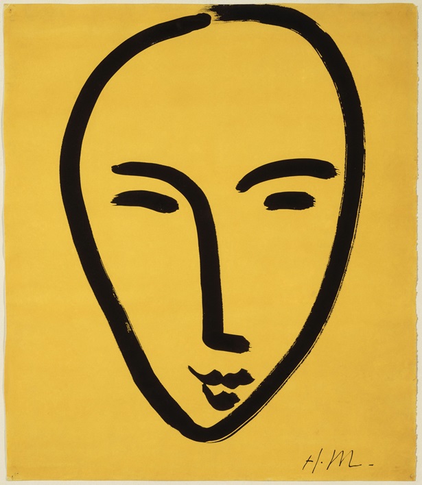 Henri-Matisse-Face-on-a-Yellow-Background-1952
