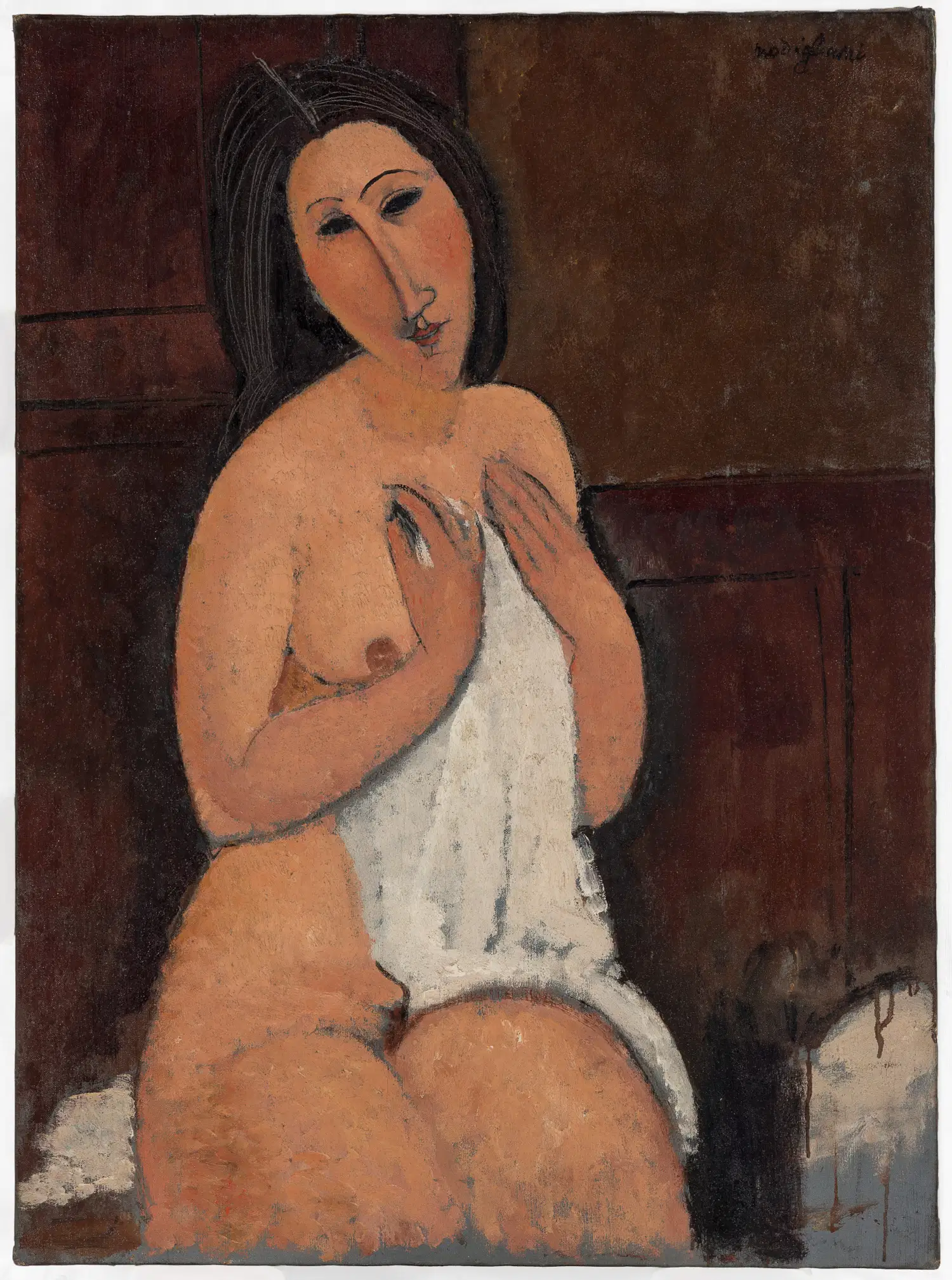 padova-modigliani-exhibition-Seated-nude-with-shirt